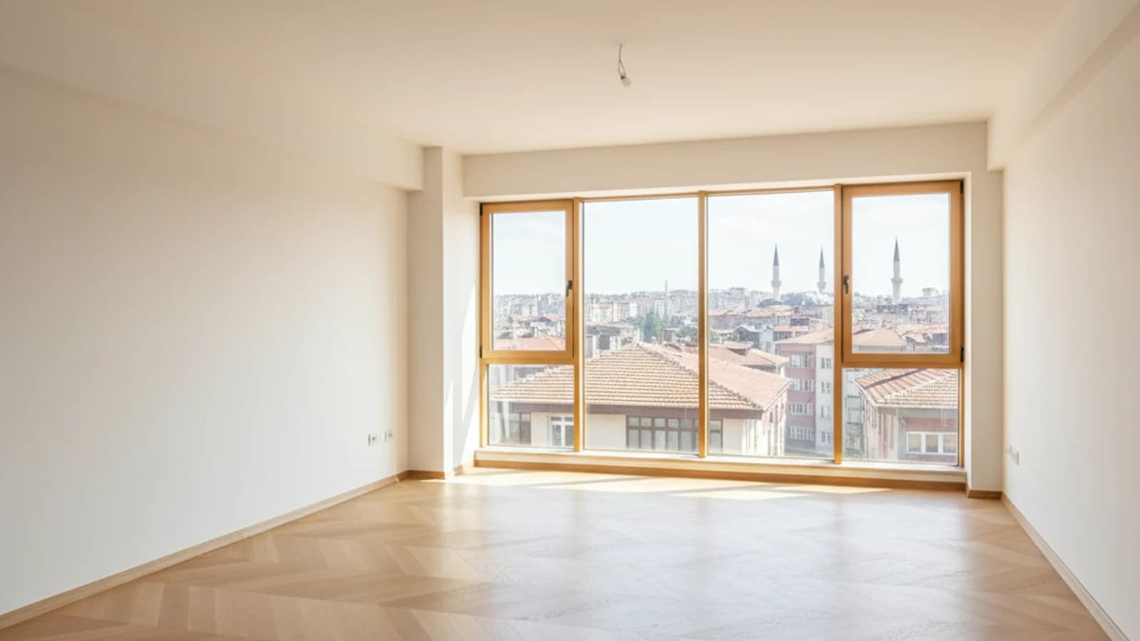 Empty Turkey apartment visualized with a tasteful virtual staging concept