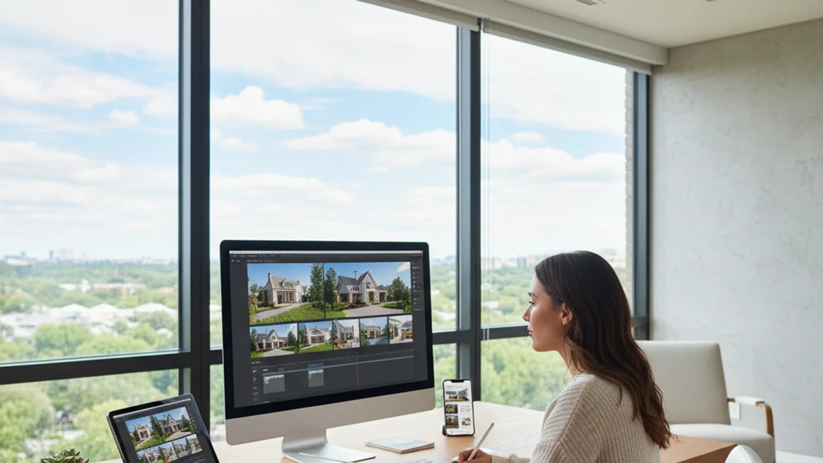 Agent planning multi-channel video marketing for a premium listing