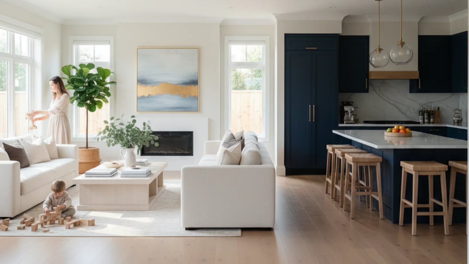 منزل عائلي مأهول يتم تحضيره لتصوير الإدراج بخطة بصرية مرتبة