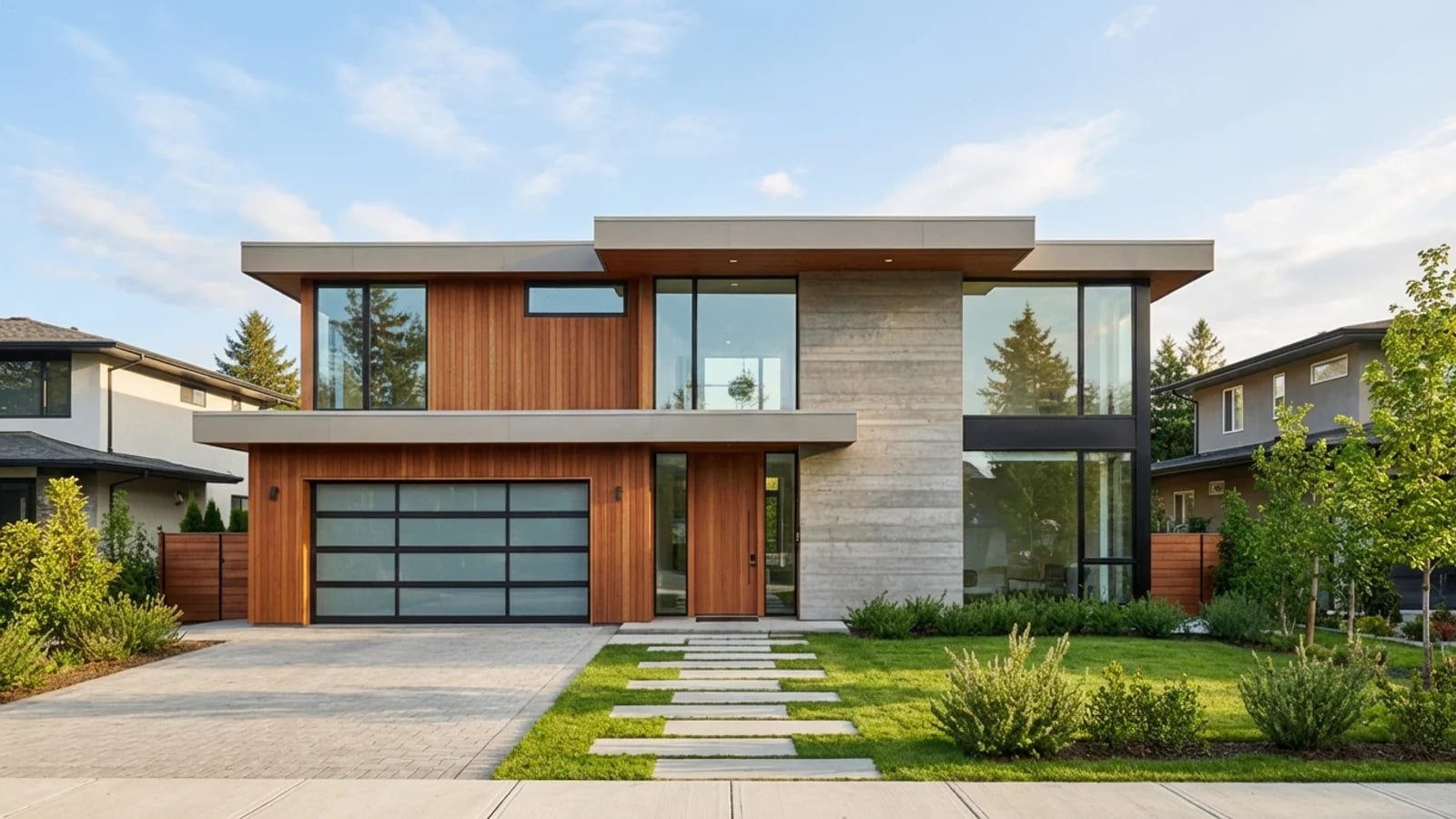 Retouched luxury property exterior